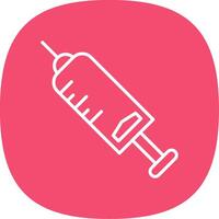 Injection Line Curve Icon Design vector