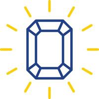 Gem Line Two Colour Icon Design vector