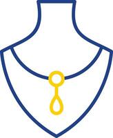 Necklace Line Two Colour Icon Design vector