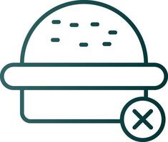 No Burger Line Gradient Icon vector