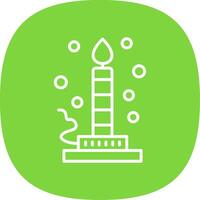 Bunsen Burner Line Curve Icon Design vector