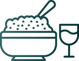 Iftar Line Gradient Icon vector