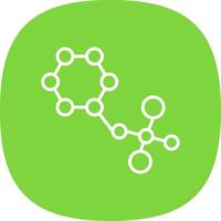 Molecules Line Curve Icon Design vector