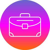 Bag Line Gradient Circle Icon vector