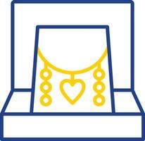 Necklace Line Two Colour Icon Design vector