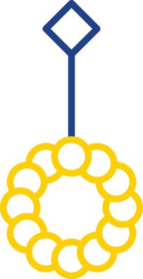 Belly Piercing Line Two Colour Icon Design