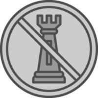 Prohibited Sign Line Filled Greyscale Icon Design vector