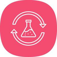 Chemicals Line Curve Icon Design vector