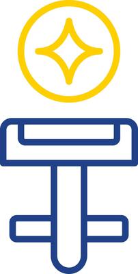 Cufflinks Line Two Colour Icon Design