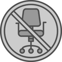 prohibido firmar línea lleno escala de grises icono diseño vector