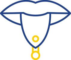 Piercing Line Two Colour Icon Design vector