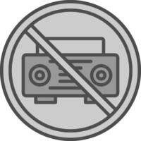 Prohibited Sign Line Filled Greyscale Icon Design vector