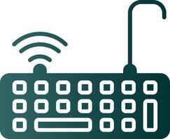 Keyboard Glyph Gradient Icon vector