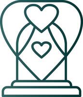 Wedding Arch Line Gradient Icon vector