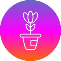 Plant Line Gradient Circle Icon vector