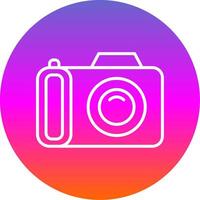 Camera Line Gradient Circle Icon vector