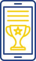 OnLine Two Colour Multi Circle Award Line Two Colour Icon Design vector