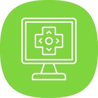 Gaming Line Curve Icon Design vector