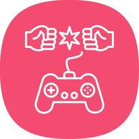 Fighting Line Curve Icon Design vector