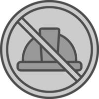 Prohibited Sign Line Filled Greyscale Icon Design vector