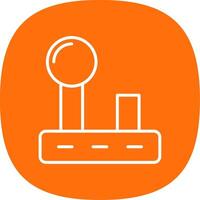 Joystick Line Curve Icon Design vector