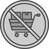 Prohibited Sign Line Filled Greyscale Icon Design vector