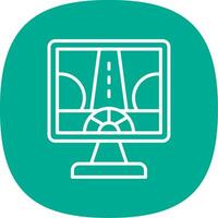 Driving Control Line Curve Icon Design vector