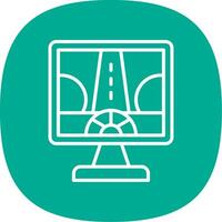 Driving Control Line Curve Icon Design vector