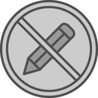 Prohibited Sign Line Filled Greyscale Icon Design vector