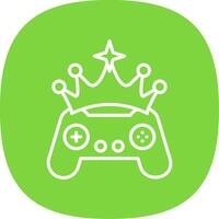 Crown Line Curve Icon Design vector