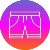 Swim Shorts Line Gradient Circle Icon vector