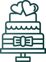 Wedding Cake Line Gradient Icon vector