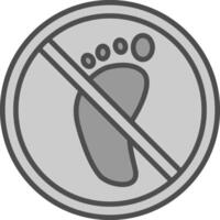 Prohibited Sign Line Filled Greyscale Icon Design vector