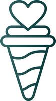 Ice Cream Line Gradient Icon vector