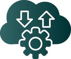 Cloud Glyph Gradient Icon vector