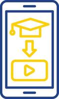 Educational Line Two Colour Icon Design vector