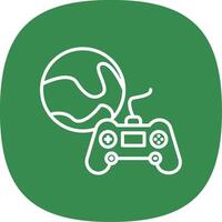 Gaming Line Curve Icon Design vector