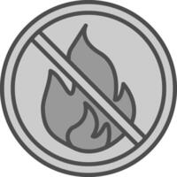 Prohibited Sign Line Filled Greyscale Icon Design vector