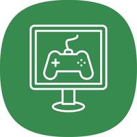 Gaming Line Curve Icon Design vector