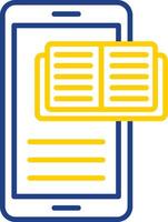 Ebook Line Two Colour Icon Design vector