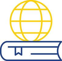 Global Education Line Two Colour Icon Design vector