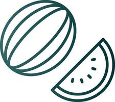 Watermelon Line Gradient Icon vector