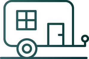 Caravan Line Gradient Icon vector