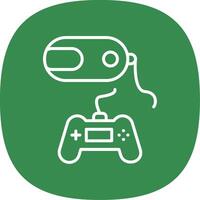 Vr Game Line Curve Icon Design vector