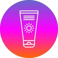 Sun Cream Line Gradient Circle Icon vector