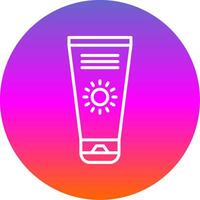 Sun Cream Line Gradient Circle Icon vector