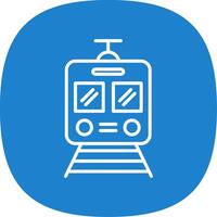 Train Line Curve Icon Design vector