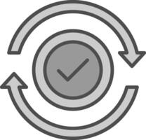 Refresh Line Filled Greyscale Icon Design vector