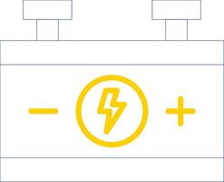 Car Battery Line Two Colour Icon Design vector