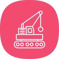 Wrecking Ball Line Curve Icon Design vector